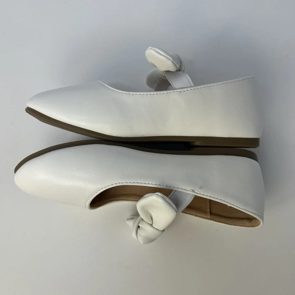 Naihoow‎ Girls White Mary Jane Ballet Flats Shoes - Size 30 (12.5 US) NIB
